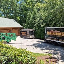 Swedish Cope Log Cabin Staining In Ellijay GA 5